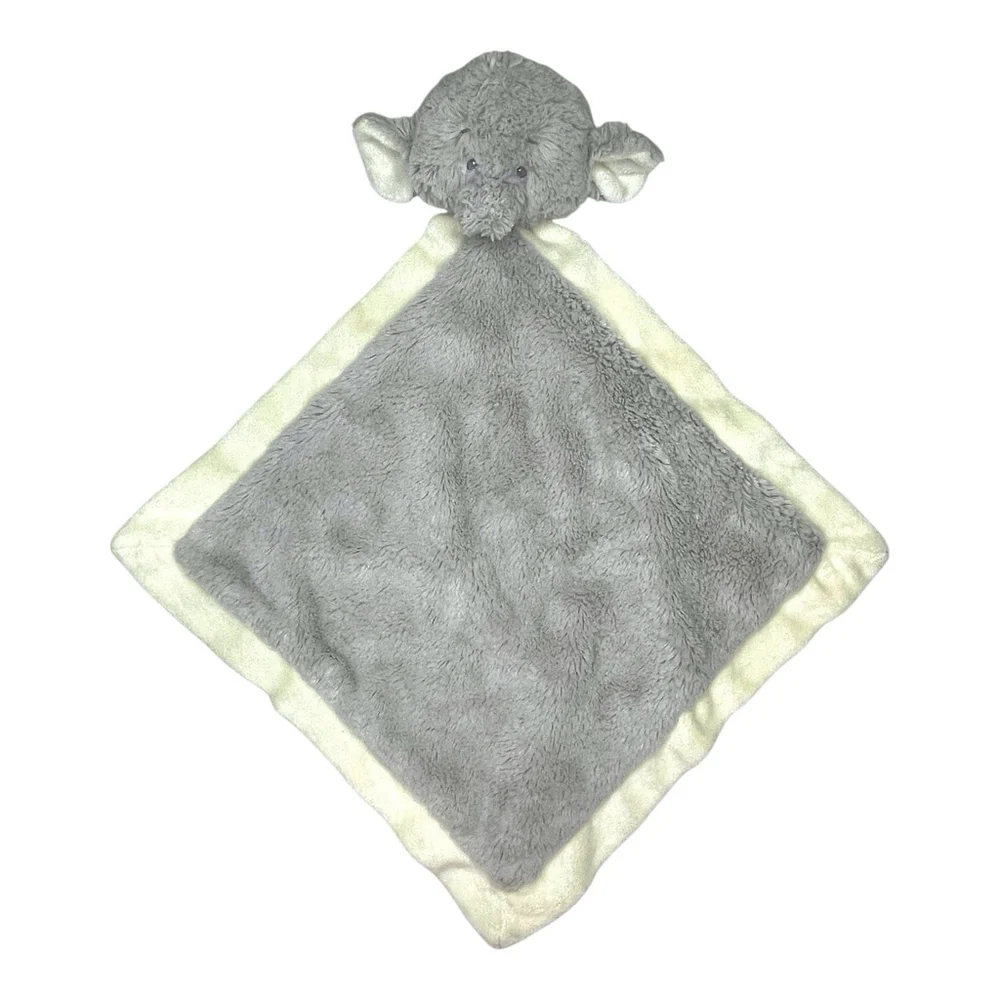 Baby Ganz Emerson Elephant Lovey Security Blanket Toy Gray Cream 13” NO TAGS